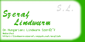 szeraf lindwurm business card